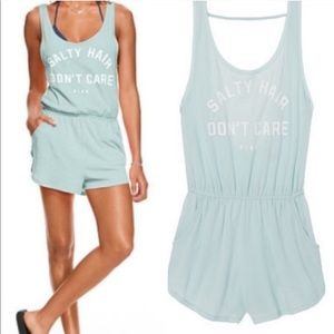 PINK VS Salty hair don’t care cotton blend romper